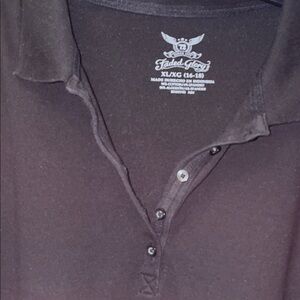 Faded Glory Black Button Down Shirt